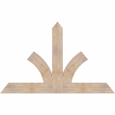 Ekena Millwork Richland Smooth Timber Gable Bracket, Douglas Fir, 60"W x 38"H x 1 1/2"D x 5 1/2"F, 15/12 Pitch GBW060X38X0206RIC00SDF